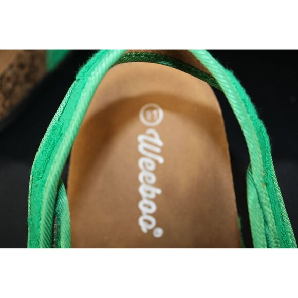 Weeboo Green Velcro Women's Sandals Size 11 - Picture 8 of 8